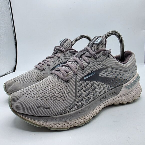 Brooks Adrenaline GTS 21 Womens Size 7.5 Gray Running Athletic Comfort Shoes - Picture 4 of 13